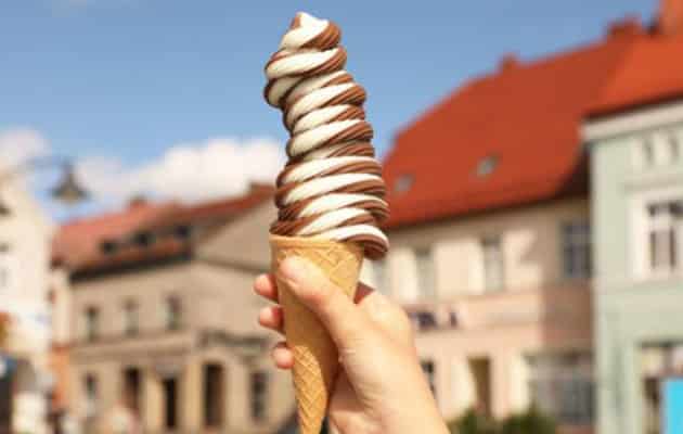 Horn wafer cone ice cream