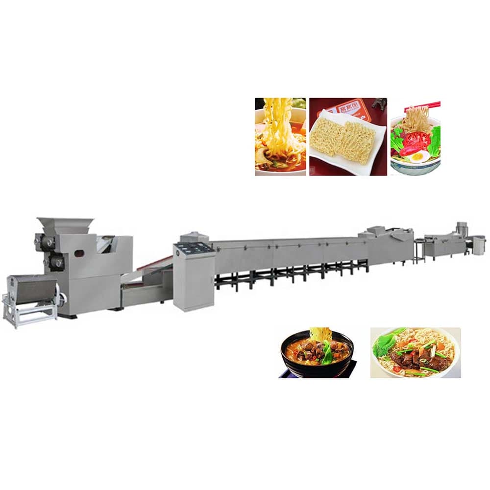 Instant noodle production line with packaging machine