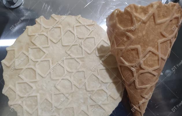 waffle cone with design