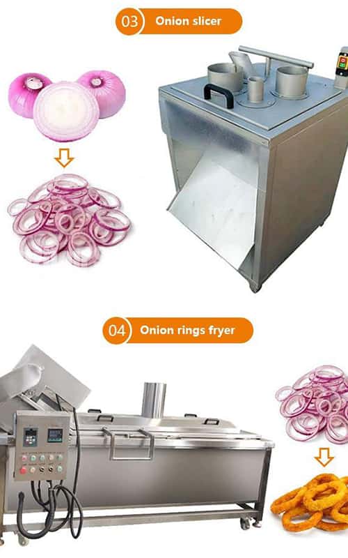 Onion frying machine